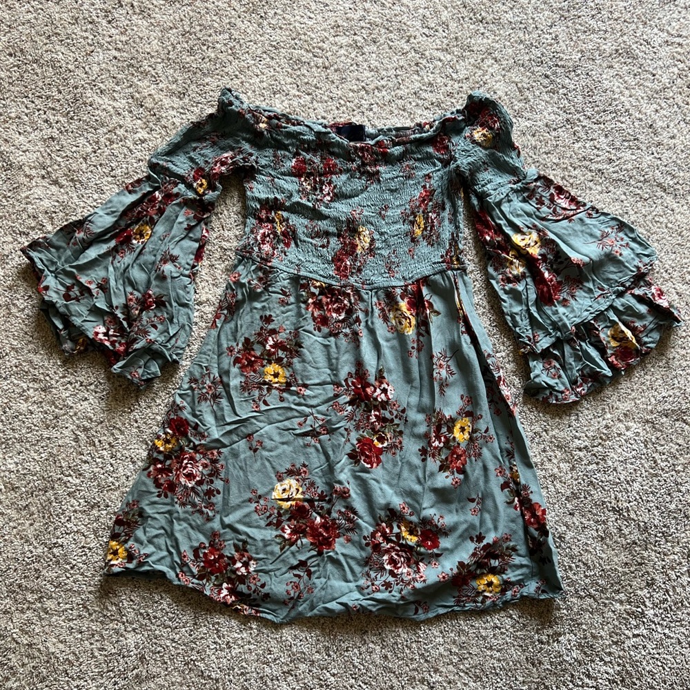 Women’s mini dress | Blue floral | Size M